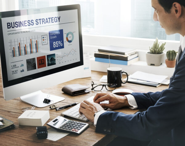 Businessman Workplace Working Business Strategy Concept